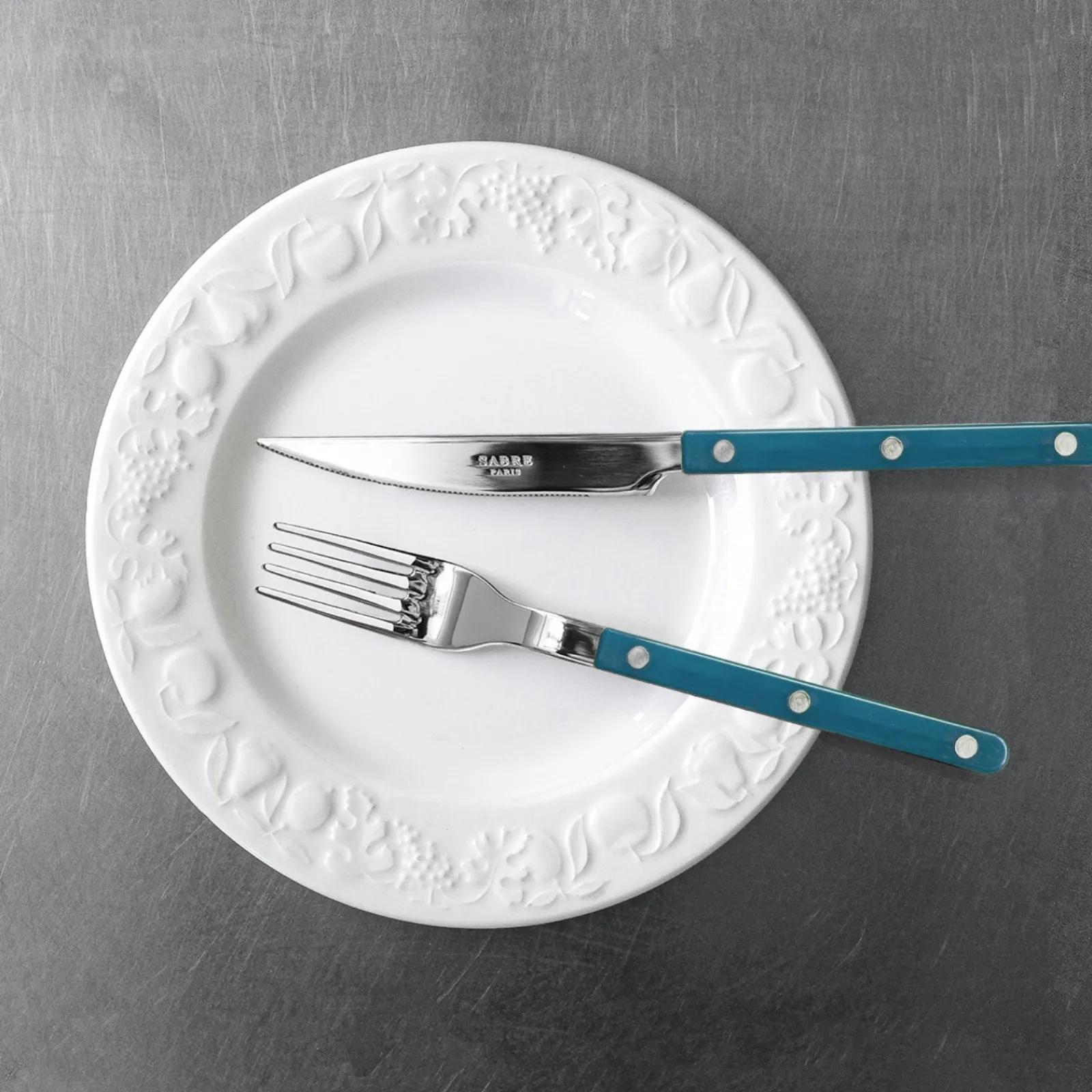 Sabre Paris Bistrot Uni, Bleu canard Bleucanard Discount