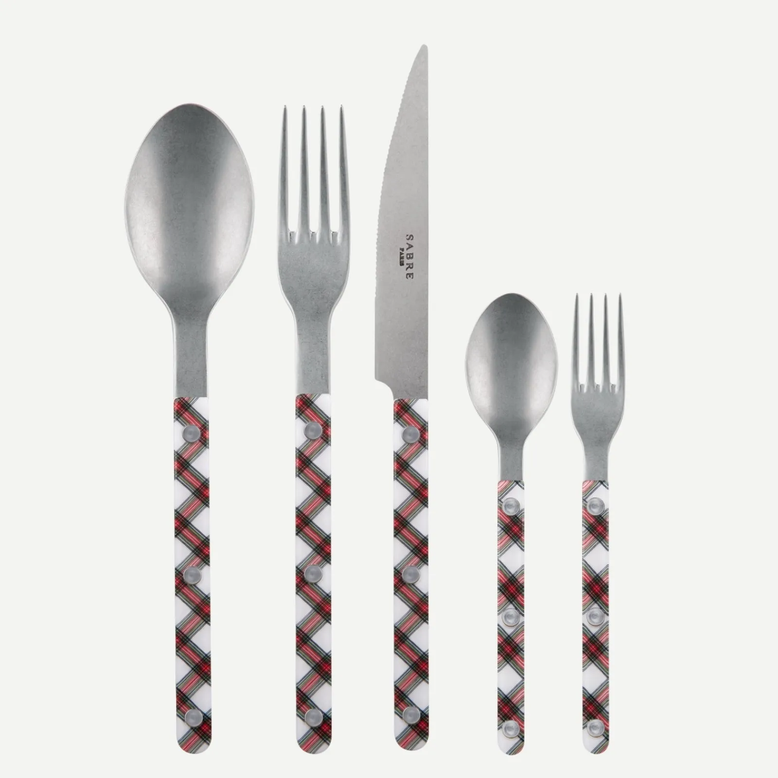 Sabre Paris Bistrot Vintage Tartan, Blanc Clearance