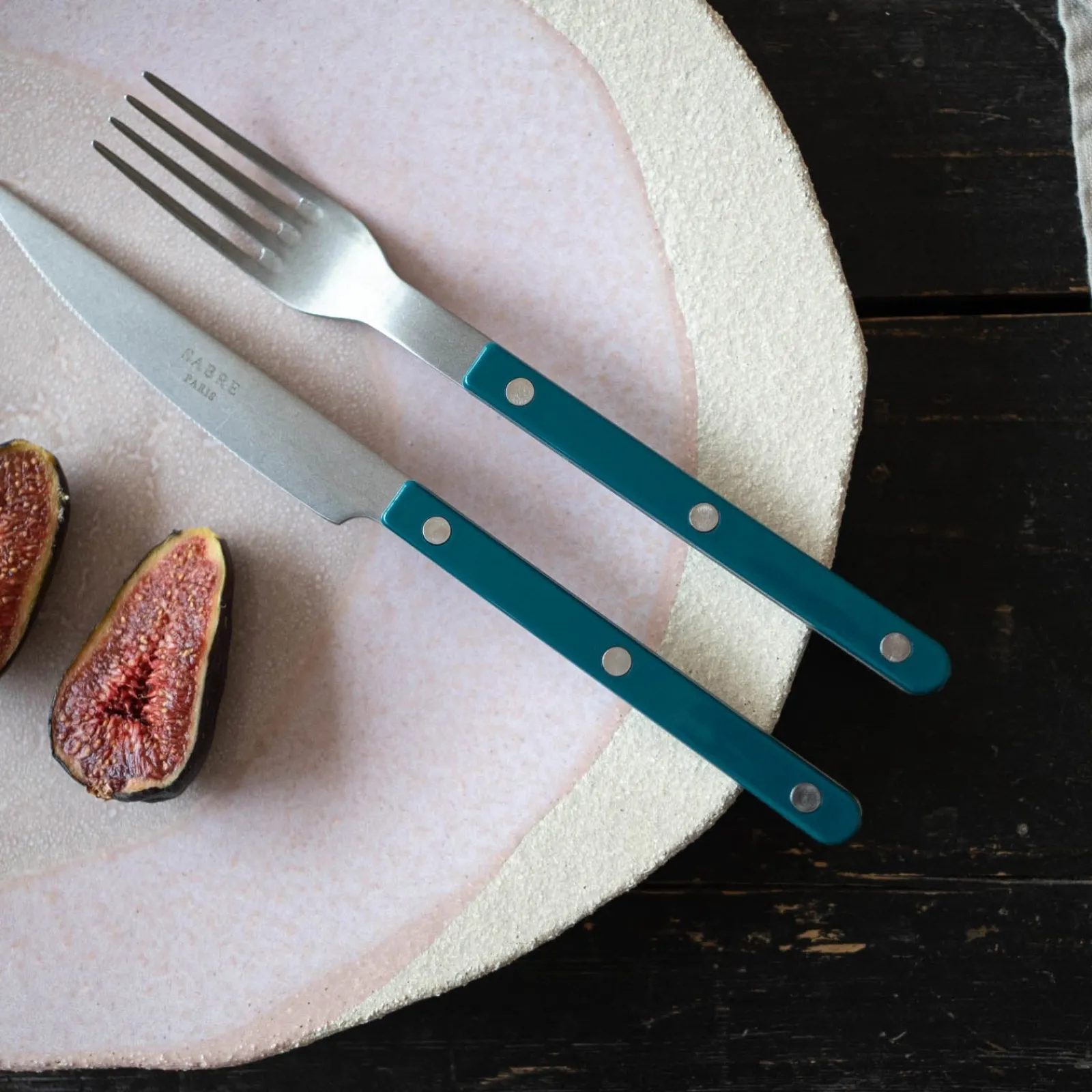 Sabre Paris Bistrot Vintage Uni, Bleu canard Bleucanard Cheap