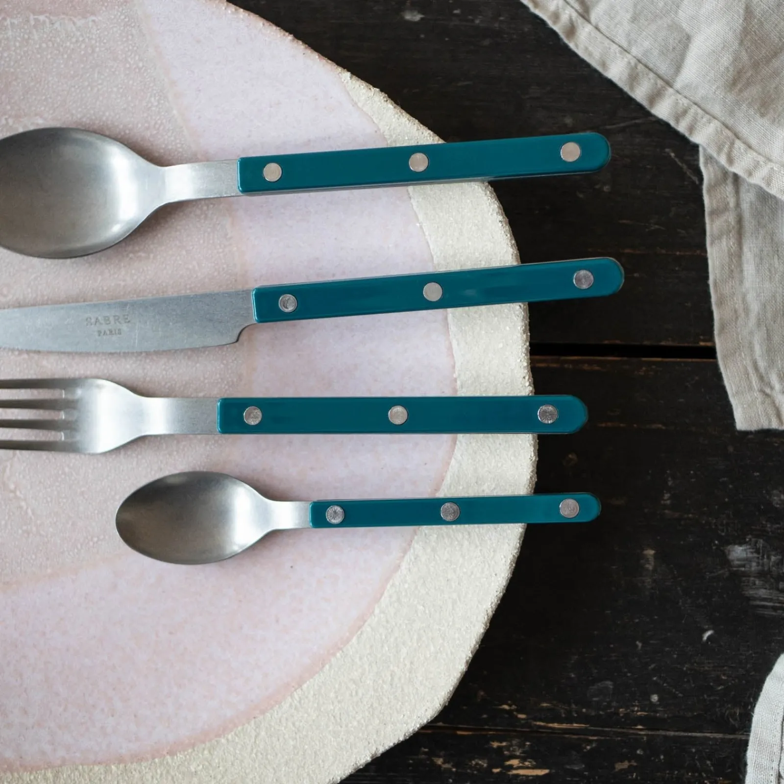 Sabre Paris Bistrot Vintage Uni, Bleu canard Bleucanard Hot