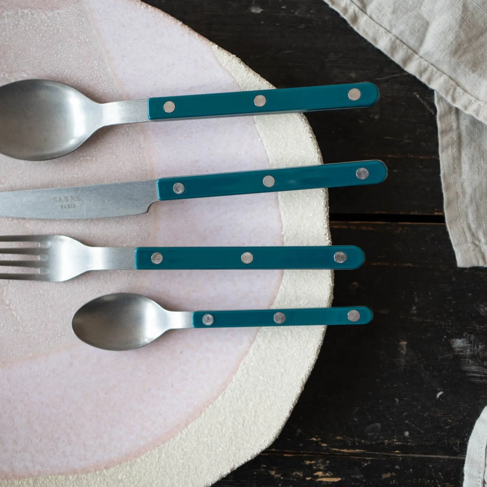 Sabre Paris Bistrot Vintage Uni, Bleu canard Bleucanard Fashion