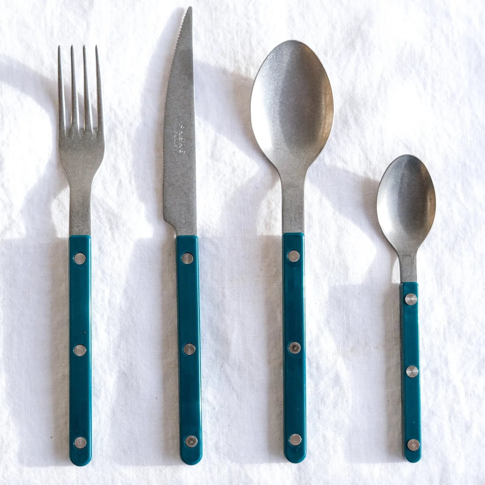 Sabre Paris Bistrot Vintage Uni, Bleu canard Bleucanard Cheap