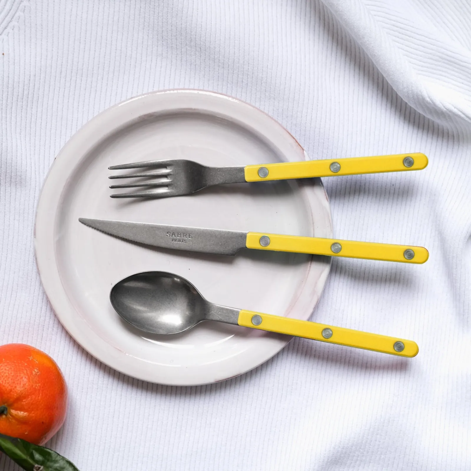 Sabre Paris Bistrot Vintage Uni, Jaune Cheap