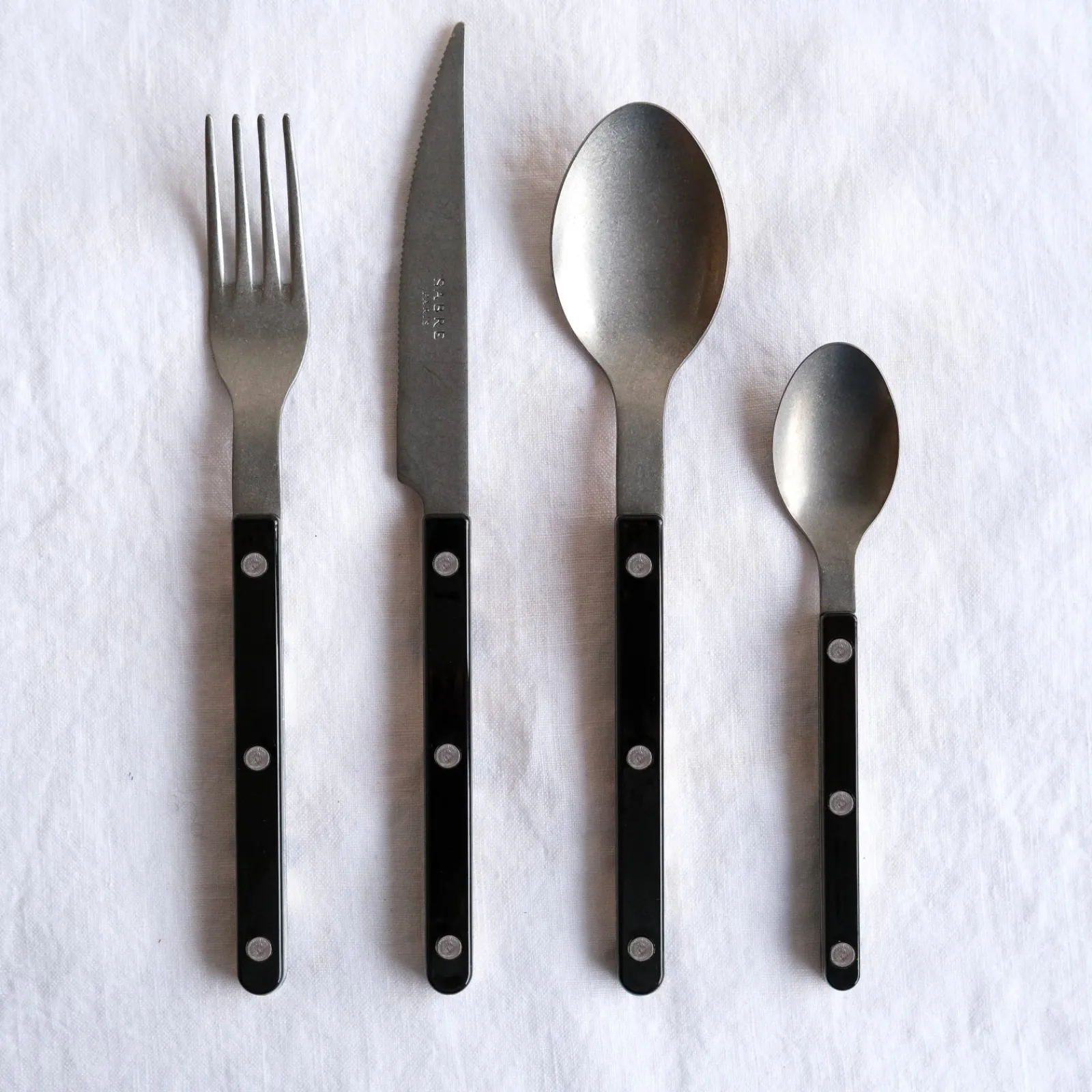 Sabre Paris Bistrot Vintage Uni, Noir Best Sale
