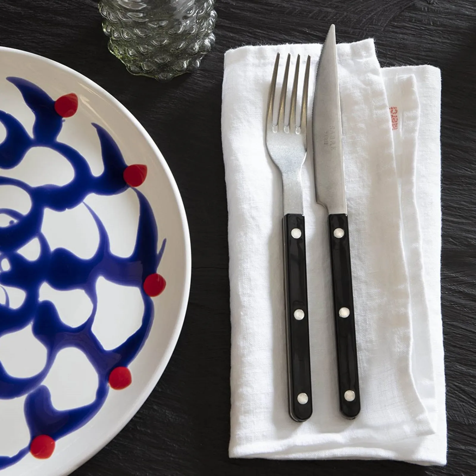 Sabre Paris Bistrot Vintage Uni, Noir Hot