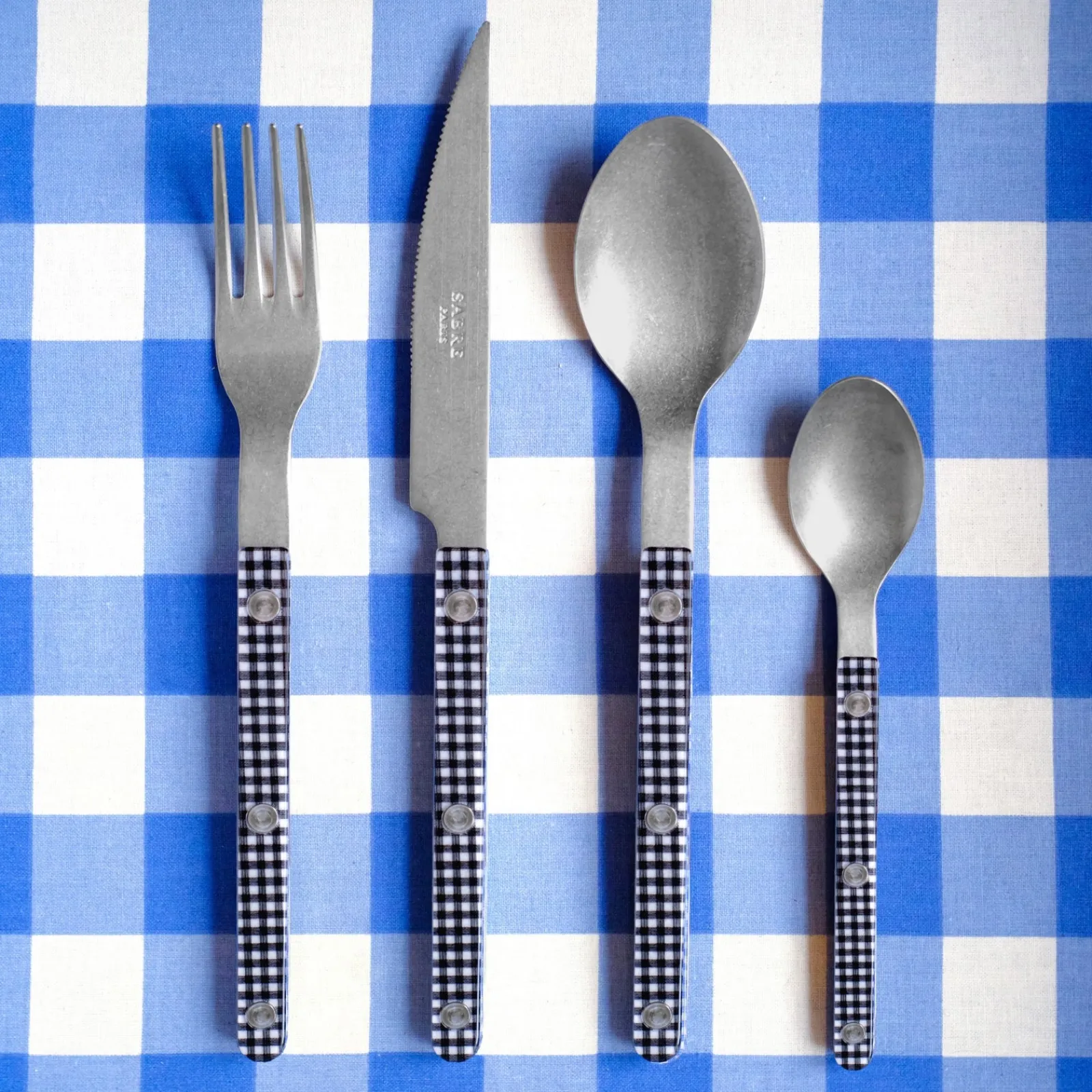 Sabre Paris Bistrot Vintage Vichy, Noir Clearance